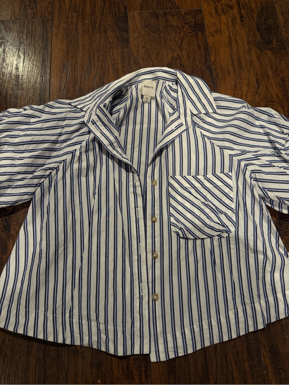 Maeve Striped Button-Up Shirt